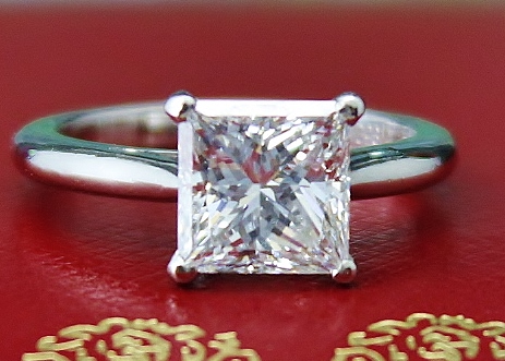 (image for) AUTHENTIC CARTIER PT950 2.00 CARATS "F" COLOUR DIAMOND RING